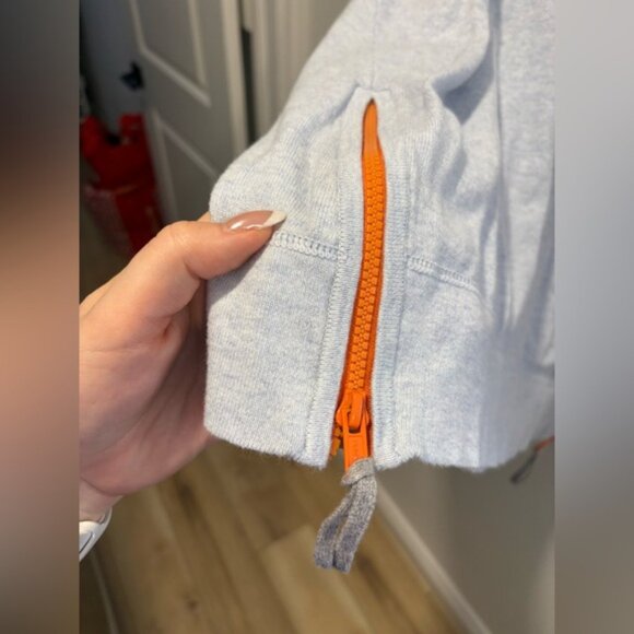 Lisa Todd Zip It Cashmere Cotton Blend Sweater, featuring orange side zippers - Picture 4 of 8